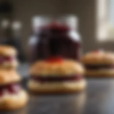 Enhanced Flavor with Homemade Jam Topping Flavorful biscuit spread with homemade jam