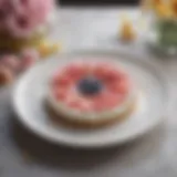 Delicate floral-inspired dessert plate