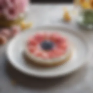 Delicate floral-inspired dessert plate