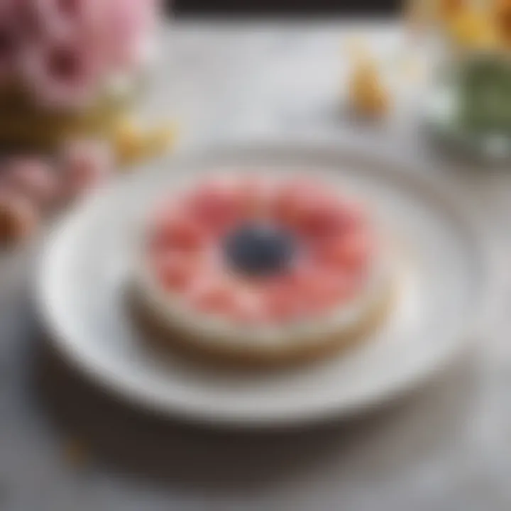 Delicate floral-inspired dessert plate