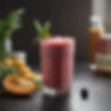 Refreshing Smoothie for Digestive Relief A refreshing smoothie featuring bloat-minimizing ingredients