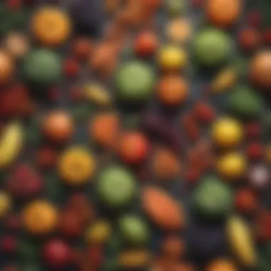 Fruits and Vegetables for Bone Wellness A colorful assortment of fruits and vegetables demonstrating dietary diversity.