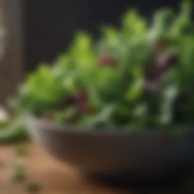Leafy Greens for Bone Health A vibrant bowl of leafy greens rich in calcium and magnesium.
