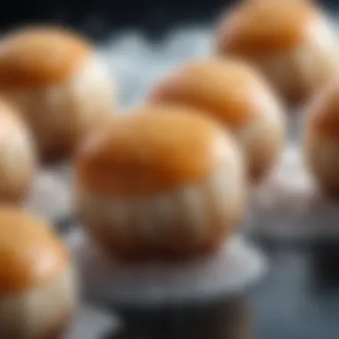 Fresh Sea Scallops Ready for Selection Fresh, raw sea scallops on crushed ice for selection.