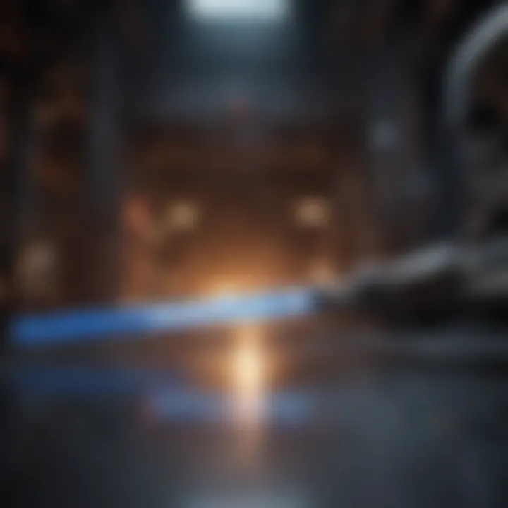 An immersive Star Wars-themed experience showcasing a lightsaber duel