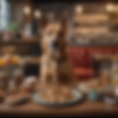 Artisanal Canine Delicacies for Discerning Palates A variety of gourmet dog treats displayed on a stylish table