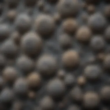 Microscopic View of Gray Mold Spores Gray mold spores close up