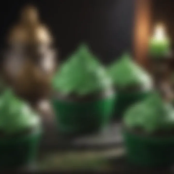 Artistic Saint Patrick's Day Green Velvet Cupcakes