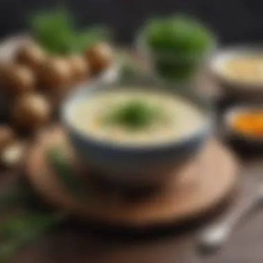 Hearty Potato Soup with Fresh Chives Garnish