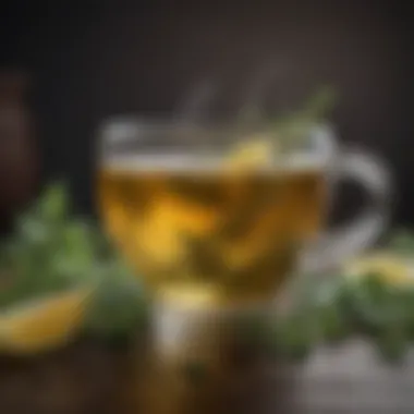 Herbal tea with detoxifying herbs