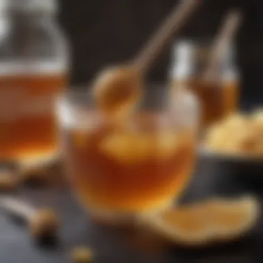 Nourishing Honey-Ginger Remedy Bowl of homemade honey and ginger cough syrup