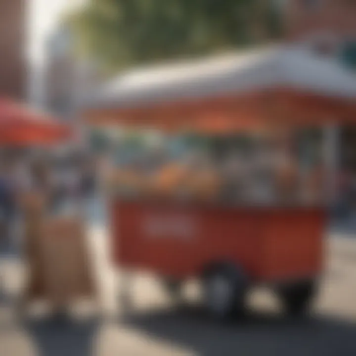 Hot Dog Cart at Farmer's Market