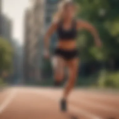 Runner showcasing perfect form while sprinting on a track