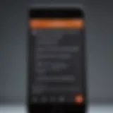 Close-up of a suspicious text message on a smartphone