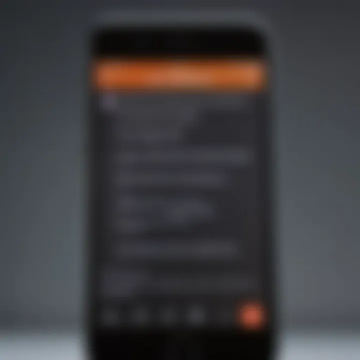 Close-up of a suspicious text message on a smartphone