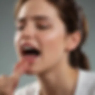 Physiological Mechanisms at Play Illustration depicting the physiological processes of period cramps triggering vomiting