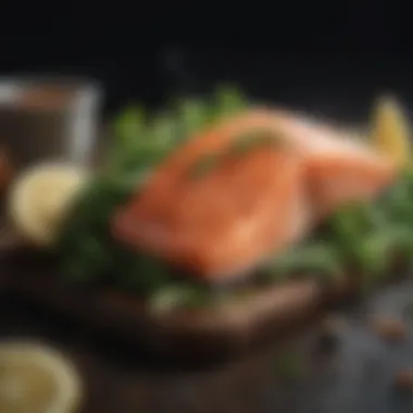 Omega-3 Rich Salmon for Mood Support Salmon Fillet with Greens