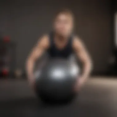 Core Exercise Stability Ball Crunch