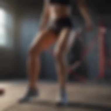 Dynamic Thigh Resistance Training Resistance band inner thigh exercise in motion