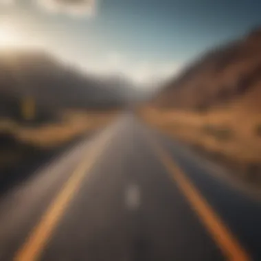 Journey Ahead A road leading into the distance representing future paths