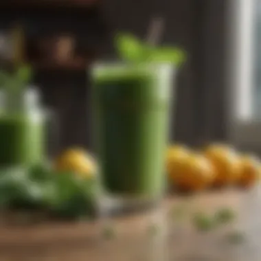 Nutrient-packed green smoothie for fasting hours