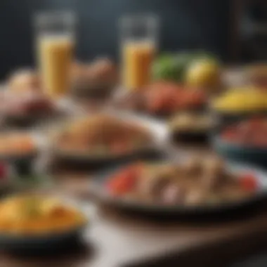 The Role of Diet in Weight Loss A balanced meal with healthy food options on a table