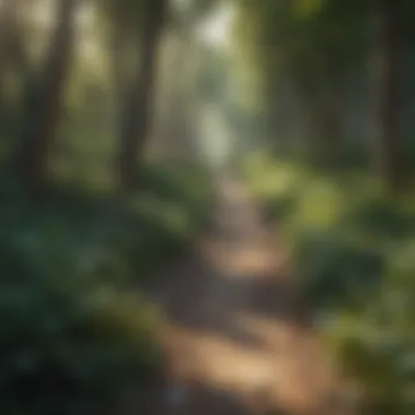 Nature's Path to Fitness A scenic running trail surrounded by nature