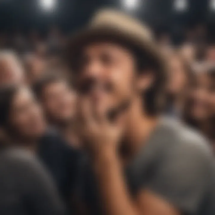 Jason Mraz connecting with fans during a heartfelt song