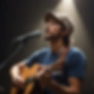 Melodic Illumination Jason Mraz singing under the spotlight