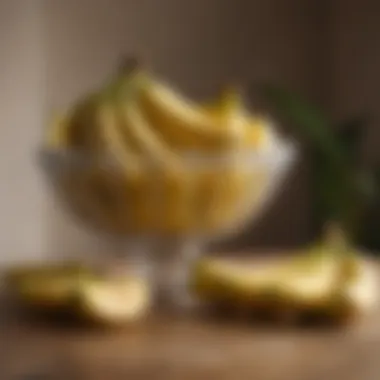 Elegant Display of Fresh Bananas Bananas in a stylish fruit bowl