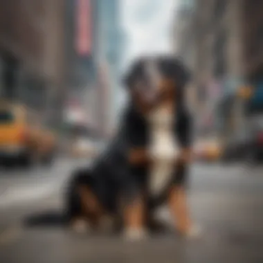 Majestic Bernese Mountain Dog in New York City Majestic Bernese Mountain Dog in New York City