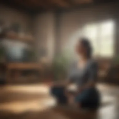 The Power of Mindfulness in Stress Management Mindfulness meditation session in a calm environment.