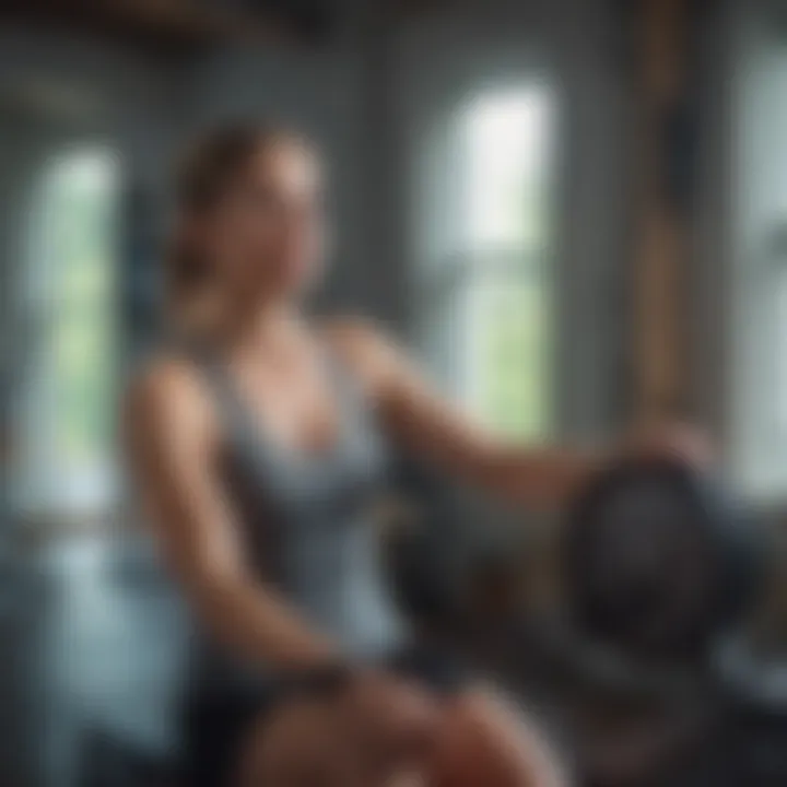 Rowing Machine Exercise Video Illustrating Meditative Rowing Session