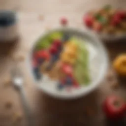 Mediterranean-inspired yogurt bowl with fresh fruits and nuts