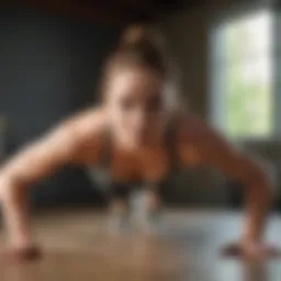 Dynamic bodyweight workout showcasing push-up variations to build upper body strength.
