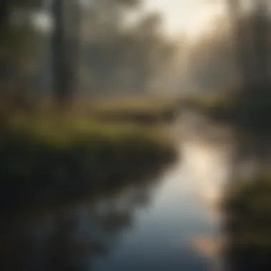 Enigmatic Marsh Scenery Mysterious Marsh Landscape