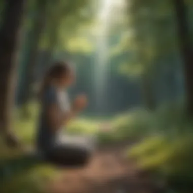 Harmonizing with Nature-Inspired Breathing Nature-inspired breathing exercises illustration