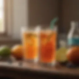 A variety of refreshing beverages suitable for fasting