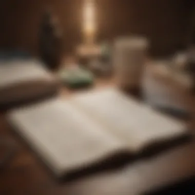 Journaling as a Therapeutic Tool An open journal and pen, symbolizing the journey of documenting thoughts.