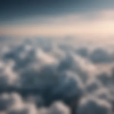 Above the Clouds Window view of clouds during flight