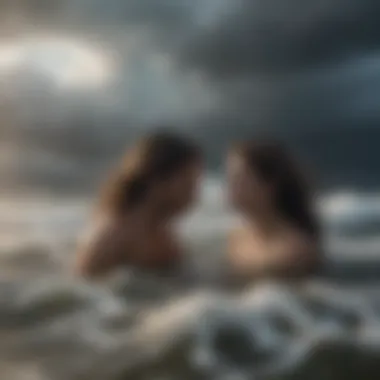 Emotional Turmoil of Infidelity A stormy sea symbolizing emotional turmoil