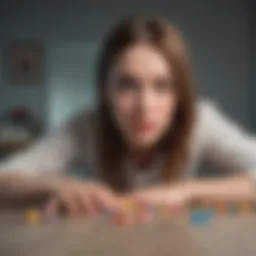 Illustration depicting negative impact of inappropriate games on mental health