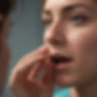 Medical Evaluation for Nosebleed Causes A doctor examining a patient's nose for nosebleed causes