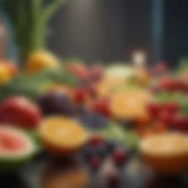 Colorful Nutrition for Mental Wellness Fresh fruits and vegetables representing a colorful and nutritious diet.