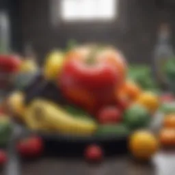 A vibrant assortment of fruits and vegetables rich in potassium