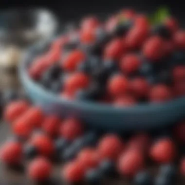 Luscious Assortment of Juicy Berries Bowl of fresh mixed berries
