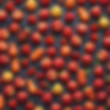 Nutrient-Rich Fruits for Cardiovascular Wellness Colorful array of fruits promoting heart health