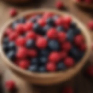 Nature's Brain Boosters: Organic Berries Fresh organic berries in a wooden bowl