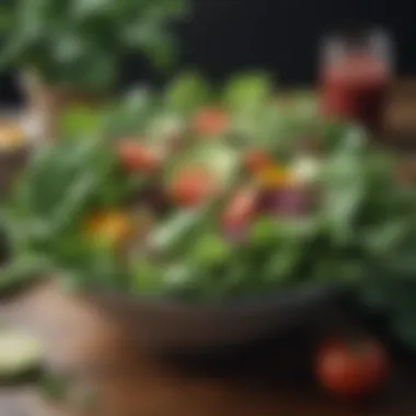 Greens Galore: Nutrient-packed Leafy Vegetables Green leafy vegetables in a vibrant salad