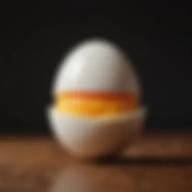 Perfectly cooked hard-boiled egg